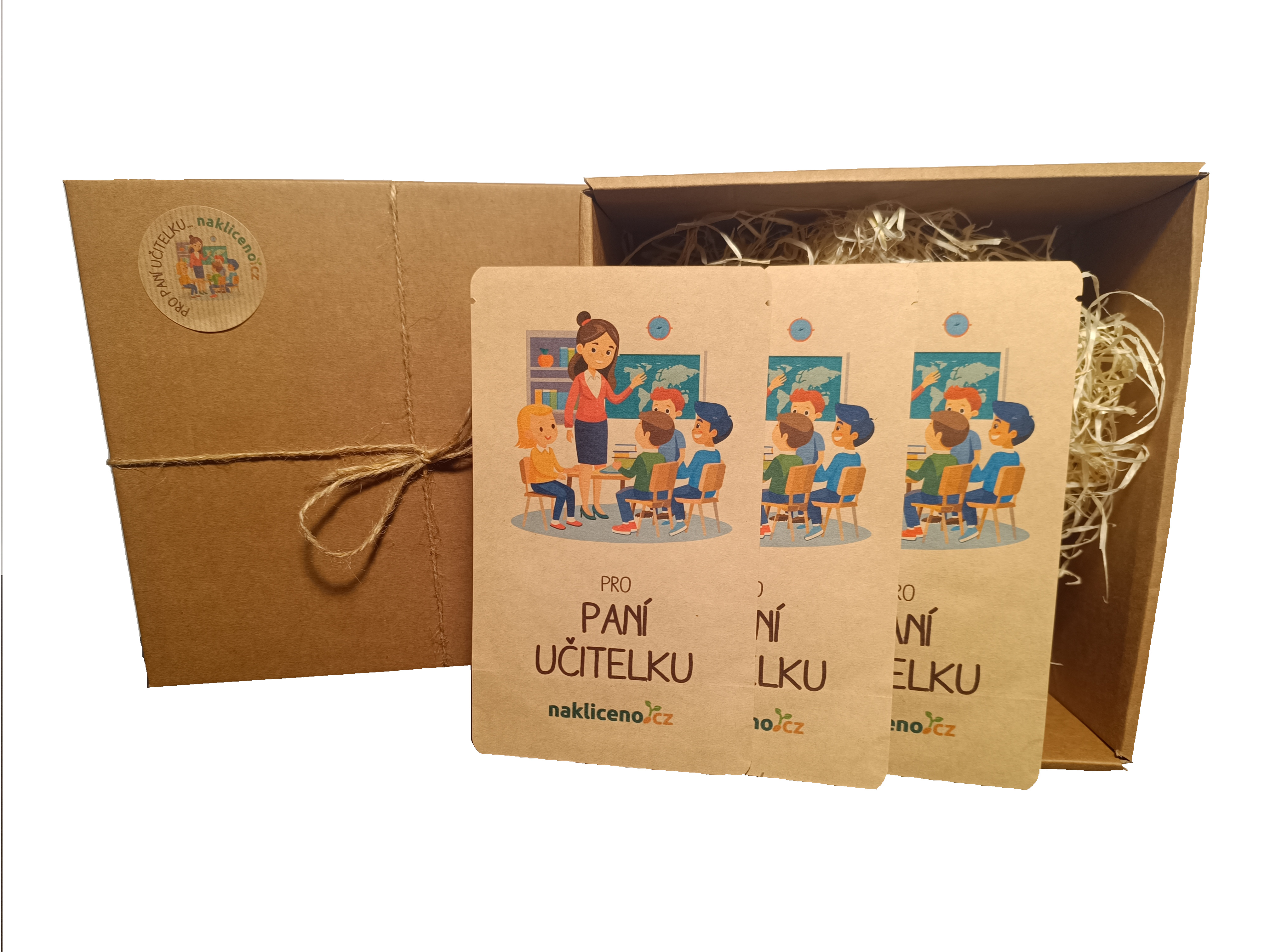 Krabička plná dobrot pro paní učitelku